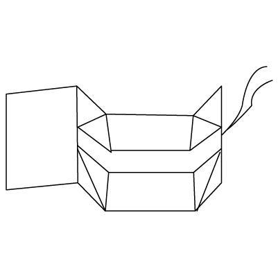 Caja de papel plegable con imán