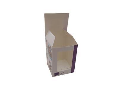 Caja con fondo cerrado y extremo superior plegable, cartón plegable personalizado