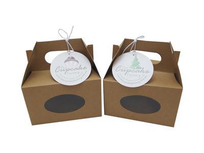 Caja para cupcakes con manija