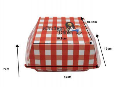 Caja para hamburguesas, caja de papel kraft personalizada