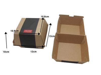Caja para hamburguesas, caja de papel kraft personalizada