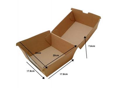 Caja para hamburguesas, caja de papel kraft personalizada