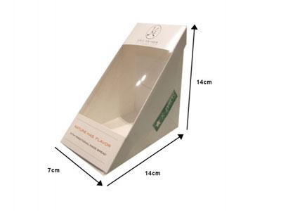 Caja para sándwiches, cajas de cartón para alimentos con ventana