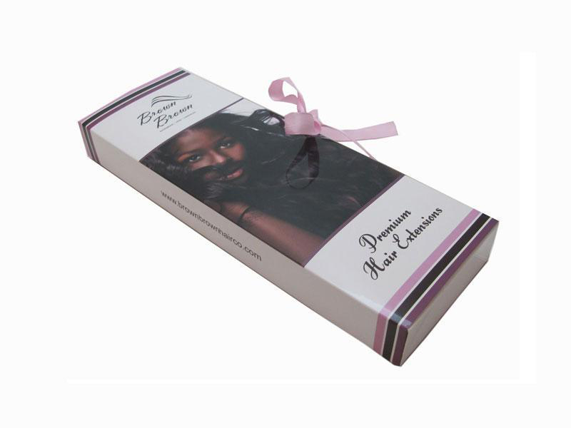 Caja de envasado de extensiones de pelo personalizada