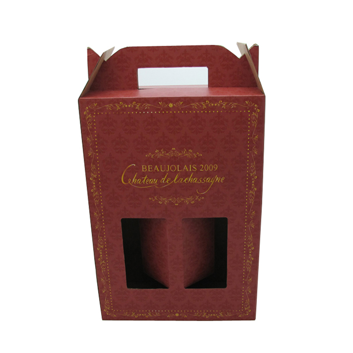 Caja de papel de dos piezas para vinos, caja de dos piezas