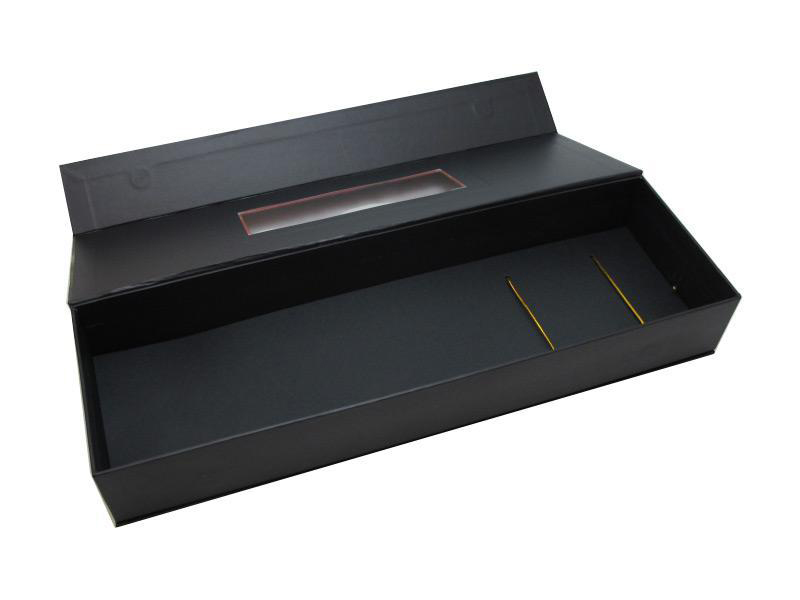 Caja rígida con bisagra, una pieza