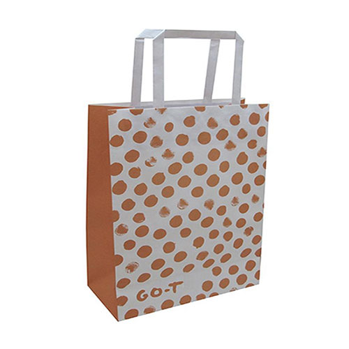 Bolsa de compra de papel kraft, bolsa con impresión personalizada