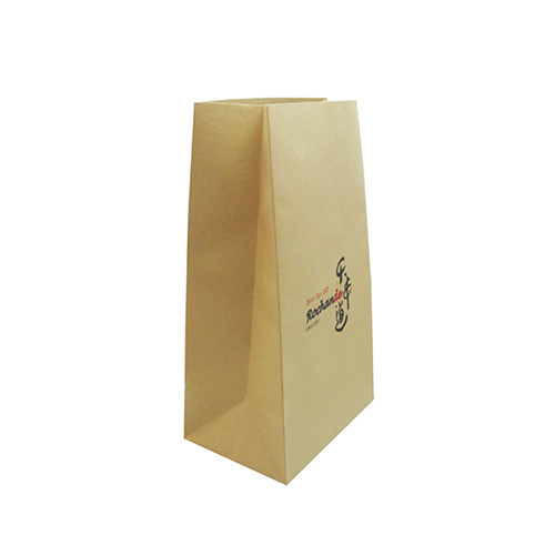 Bolsa con fondo cerrado de papel kraft, envasado de alimentos