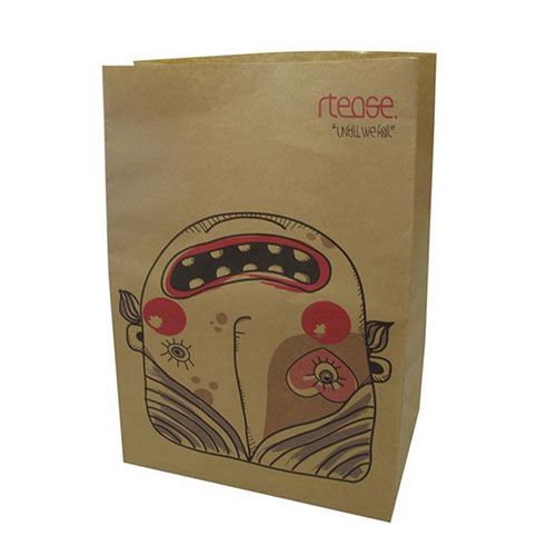 Bolsa con fondo cerrado de papel kraft, envasado de alimentos