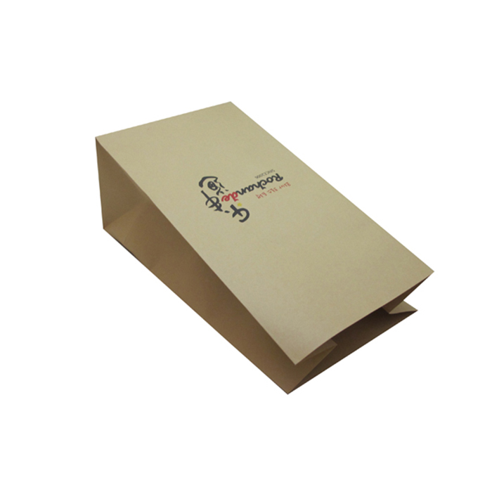 Bolsa con fondo cerrado de papel kraft, envasado de alimentos